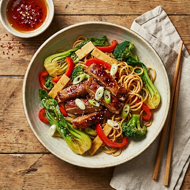 Hot Honey & Ginger Duck Stir-Fry