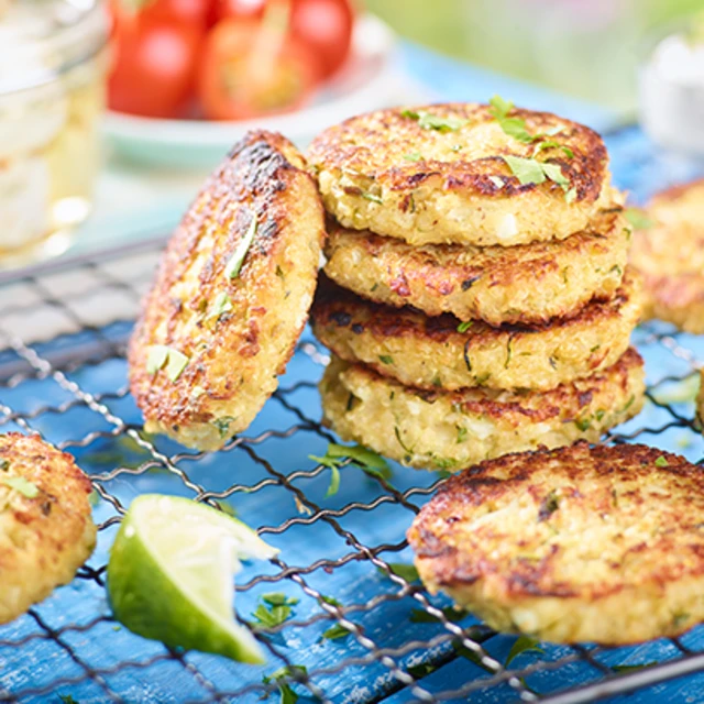 Quinoa Patties with Courgette and Feta