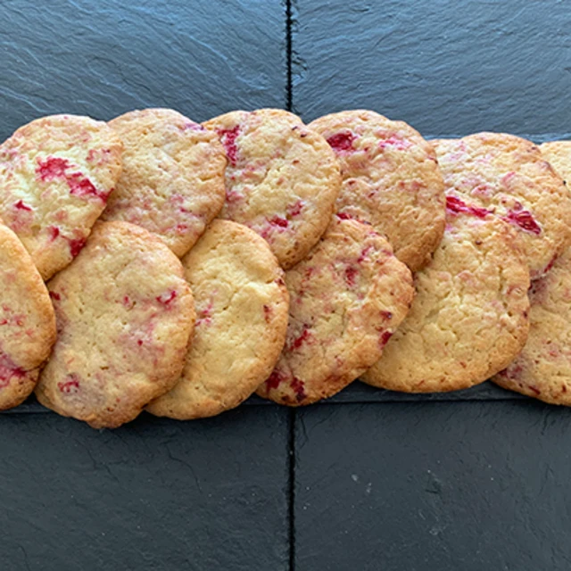 White Chocolate and Raspberry Cookies
