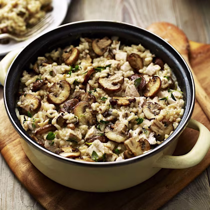 Mushroom and Roasted Chicken Risotto