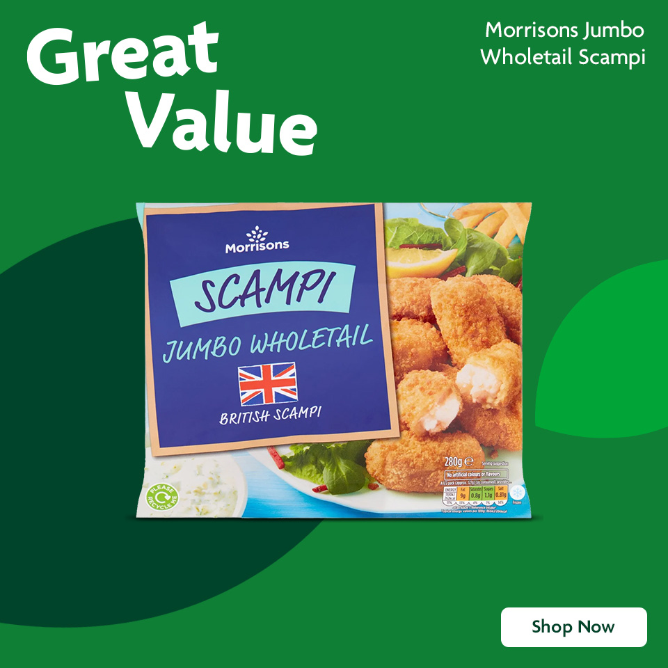 Morrisons scampi promotional banner 