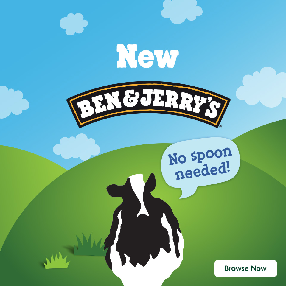 Ben and Jerrys promotional banner