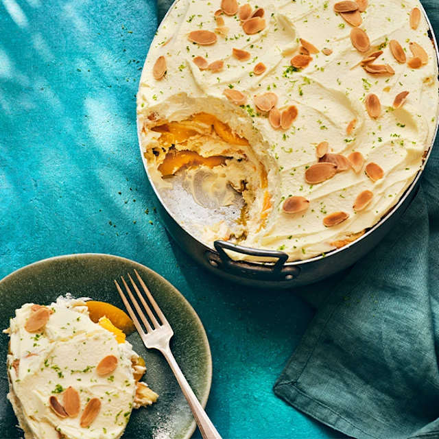 Peaches & Cream Brioche Tiramisu