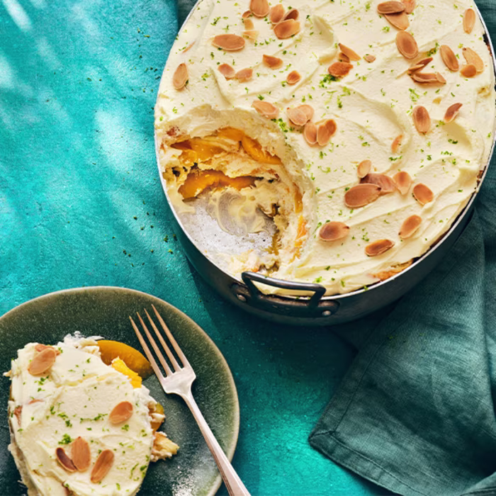 Peaches & Cream Brioche Tiramisu