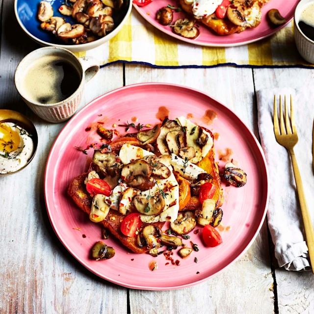 Mushroom & Halloumi French Toast