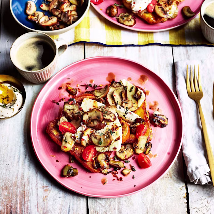 Mushroom & Halloumi French Toast