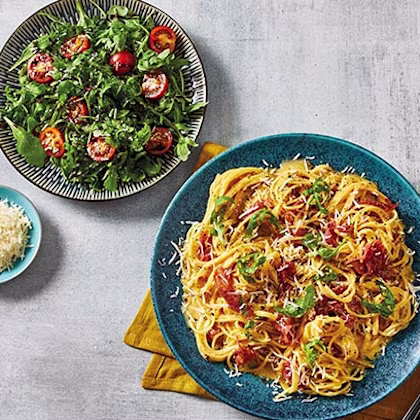 Spicy Salami Carbonara