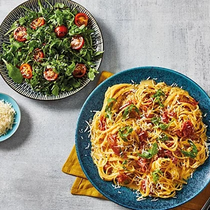 Spicy Salami Carbonara