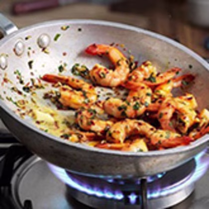 King Prawns With Fennel And Saffron Butter