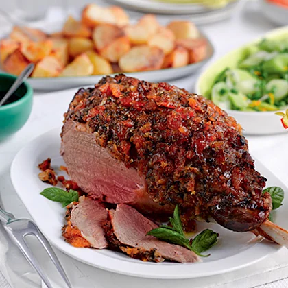 Lamb with Apricot and Mint Crust