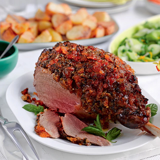 Lamb with Apricot and Mint Crust