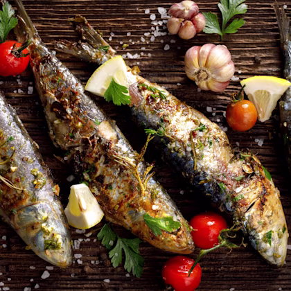 Crispy Fried Sardines with Sauce Vierge