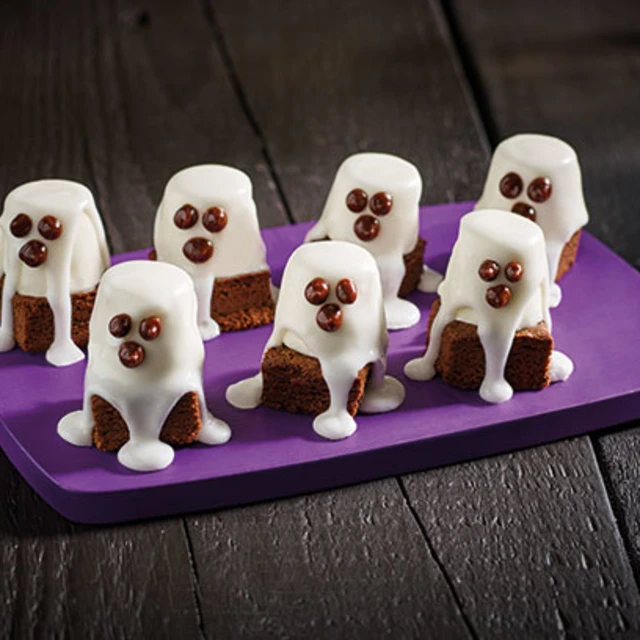 Chocolate Brownie Boo Ghosts