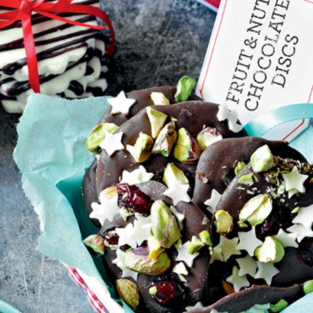 Fruit and Nut Chocolate Disks