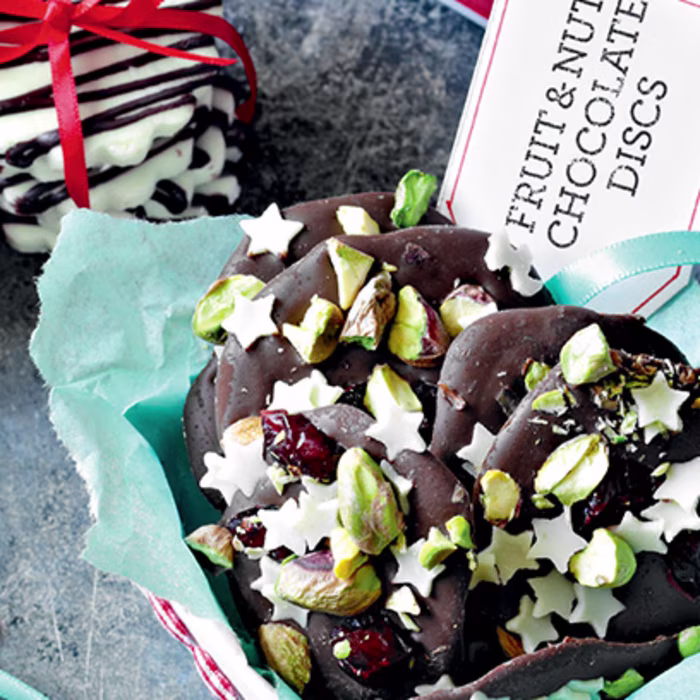 Fruit and Nut Chocolate Disks