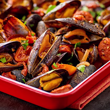 Mussel and Chorizo Bake