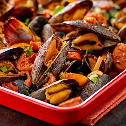 Mussel and Chorizo Bake
