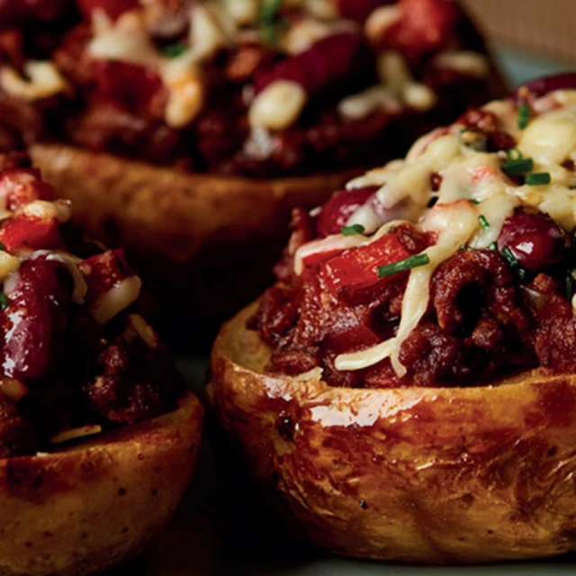 Baked Potato with Chili Con Carne