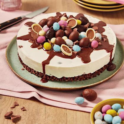 chocolate rice krispies base cheesecake