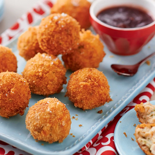 Turkey Croquetas with Cranberry Dipping Sauce