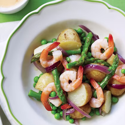 Jersey Royal, Prawn and Asparagus Salad