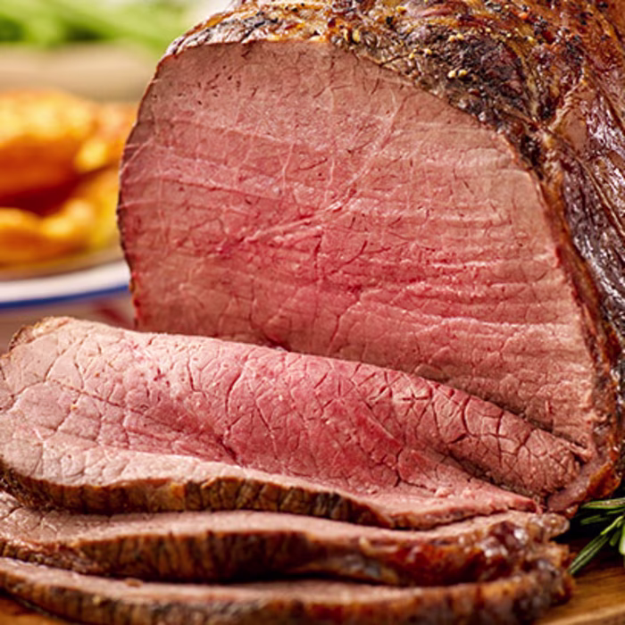 Roast Beef with Shallots and Horseradish Yorkshire Puddings