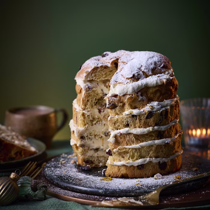 Panettone Layer Cake sliced