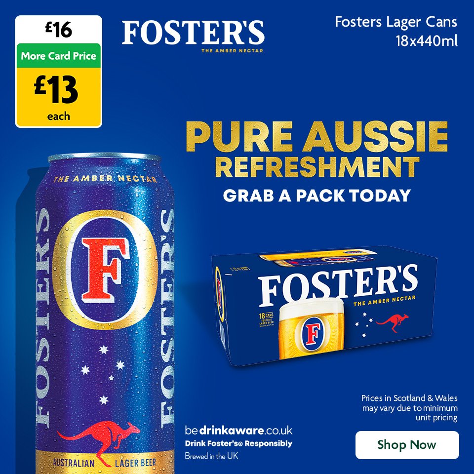 Fosters promotional banner 