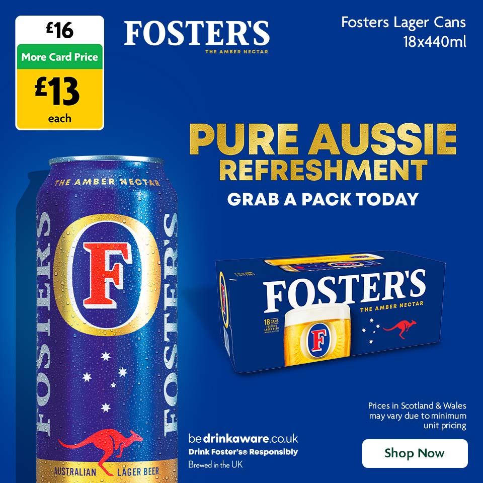Fosters promotional banner 