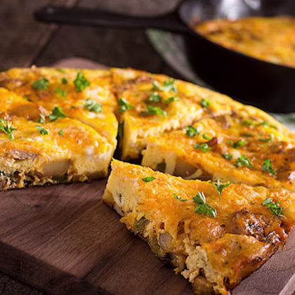 Spiced Sweet Potato Frittata with Minted Yoghurt