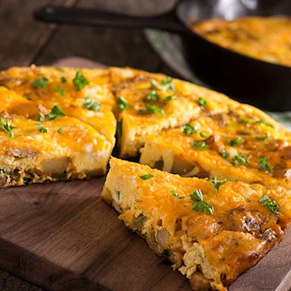 Spiced Sweet Potato Frittata with Minted Yoghurt