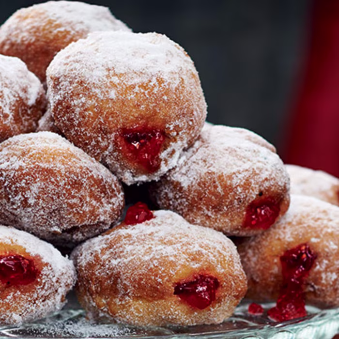 Raspberry Jam Doughnuts