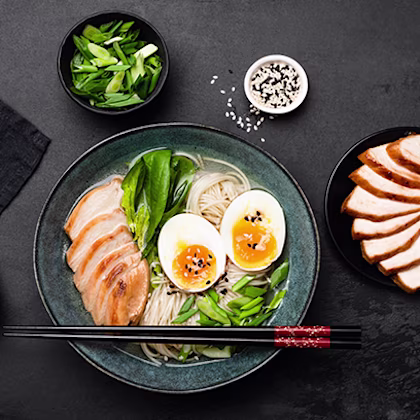 Chicken Ramen Bowl with Ginger & Tumeric