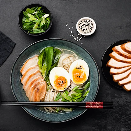Chicken Ramen Bowl with Ginger & Tumeric
