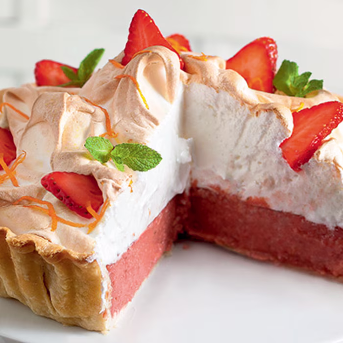 Pimm's Strawberry Meringue Pie