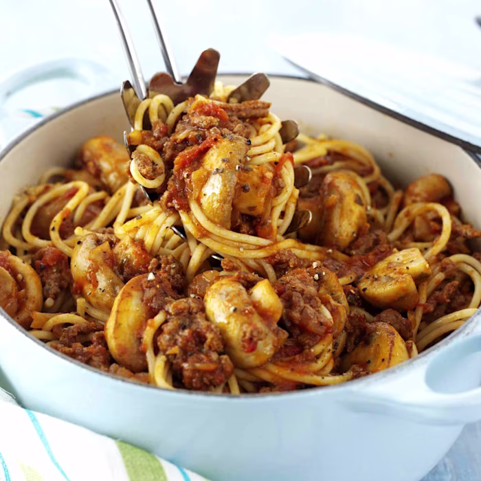 Beef & Mushroom Spaghetti