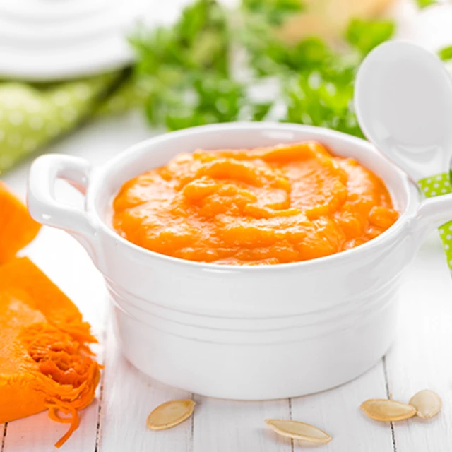 Butternut Squash, Carrot & Sweetcorn Puree