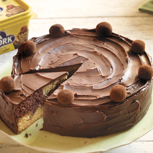 Salted Caramel Marble Cake