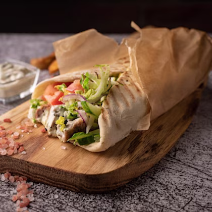 Greek Gyros Pitta Bread Tacos