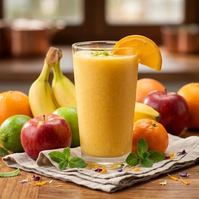 Apple, Orange and Banana Smoothie