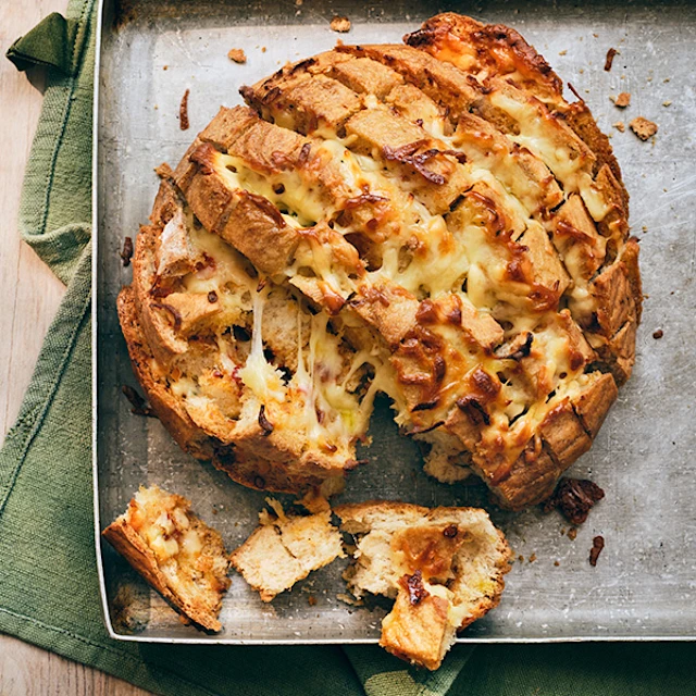 Cheddar and Harissa Garlic Bread