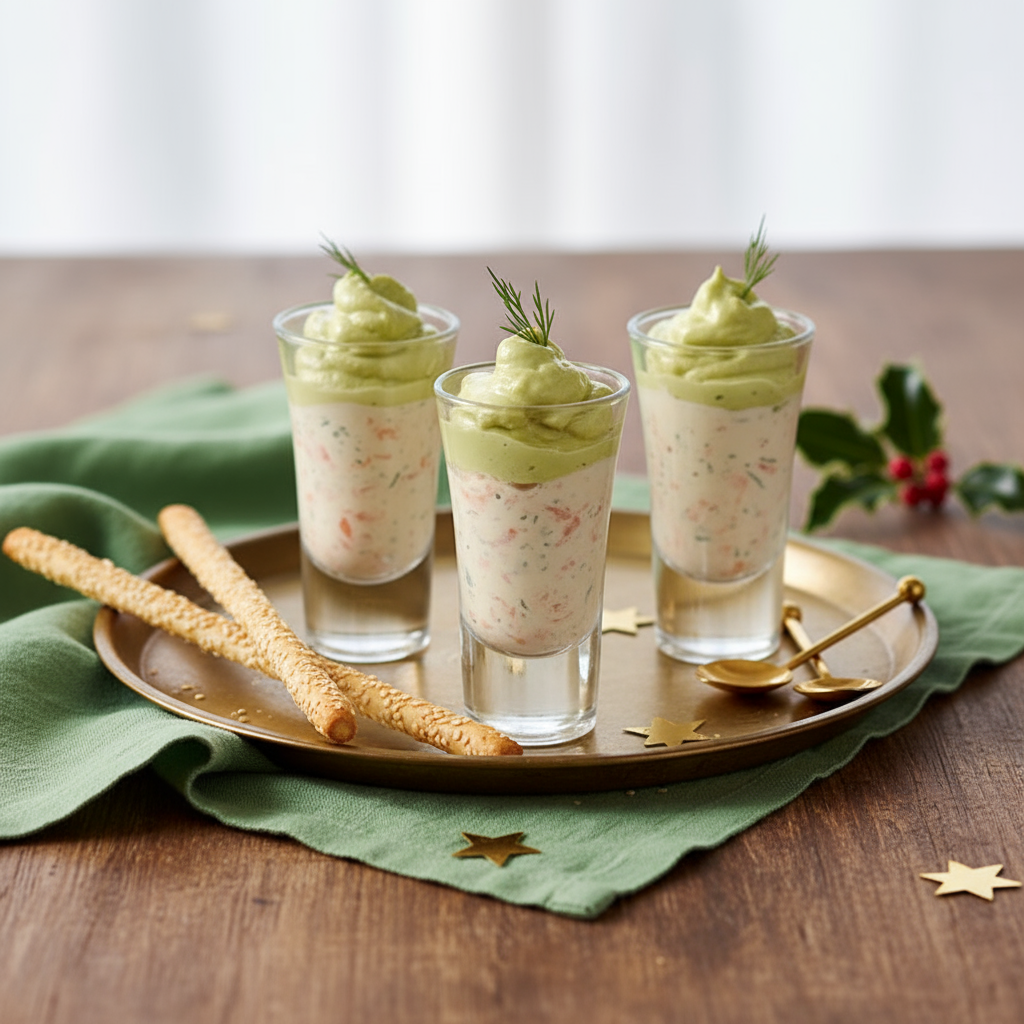 Smoked Salmon and Avocado Shots