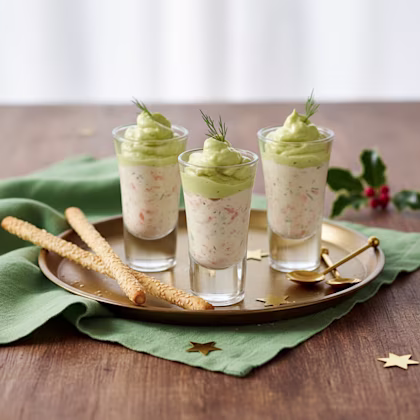 Smoked Salmon and Avocado Shots