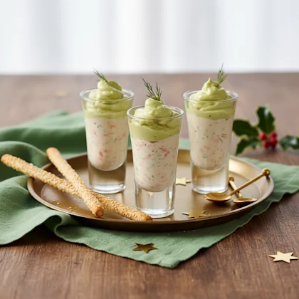 Smoked Salmon and Avocado Shots