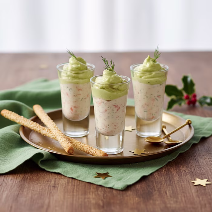 Smoked Salmon and Avocado Shots