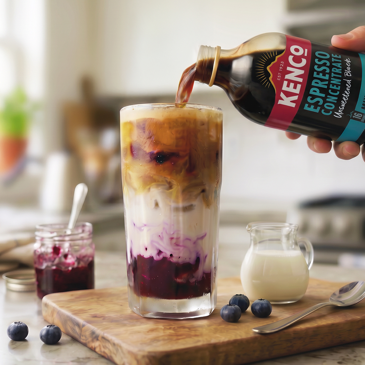 Blueberry Iced Latte