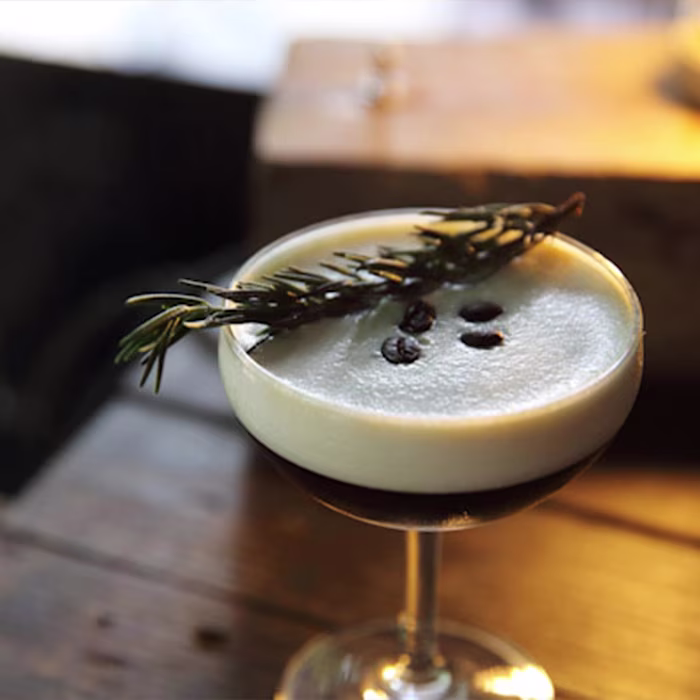 Alcohol-Free Gingerbread Espresso Martini Mocktail