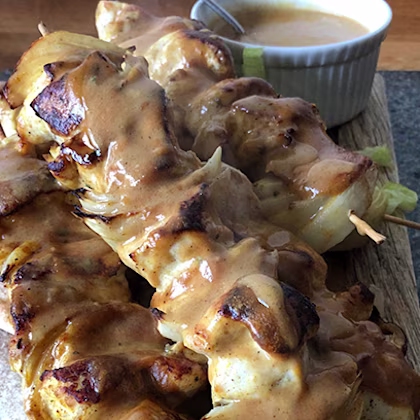 Chicken Kebabs Satay Style