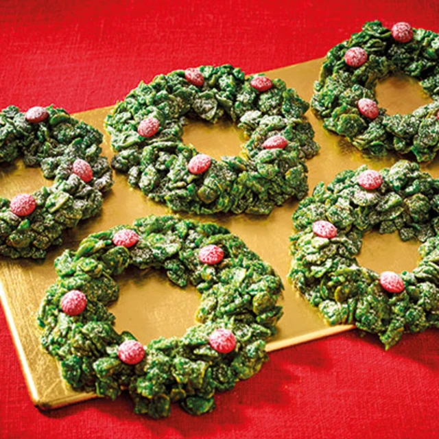 Gluten Free Christmas Cornflake Wreaths