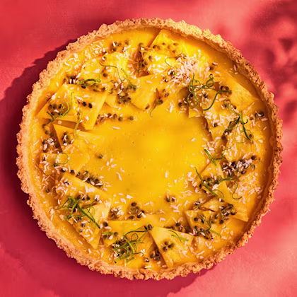 Mango Curd & Passion Fruit Tart
